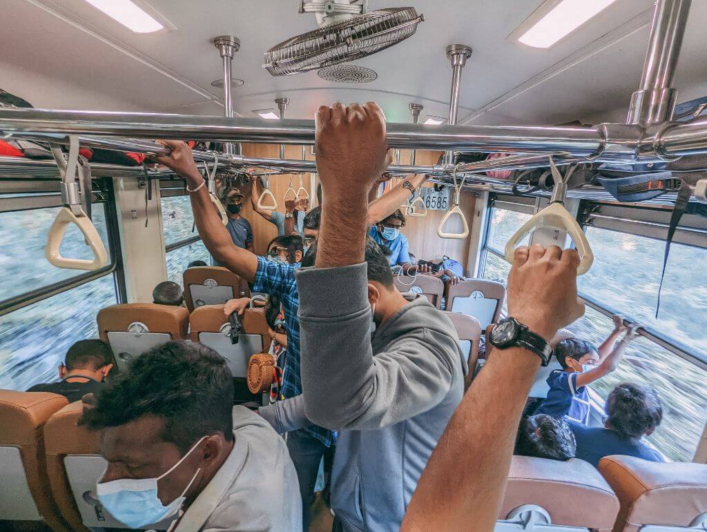 Inside Kandy to Ella train